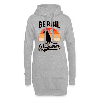 Gerbil Whisperer Rennratte Rennmaus - Hoodie-Kleid - Grau meliert - Vorne