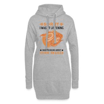 Je pensais à Corn Snakes Corn Snake - Sweat-shirt à capuche long Femme - gris chiné - Devant