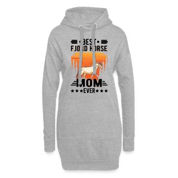 Best Fjord Horse Mom Ever Fjordpferd - Hoodie-Kleid - Grau meliert - Vorne