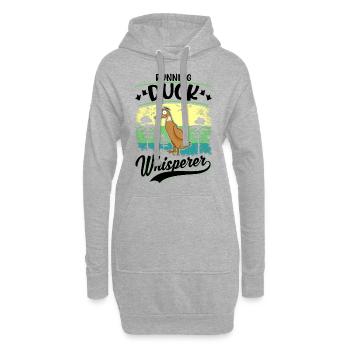 Running Duck Whisperer Laufente - Sweat-shirt à capuche long Femme - gris chiné - Devant