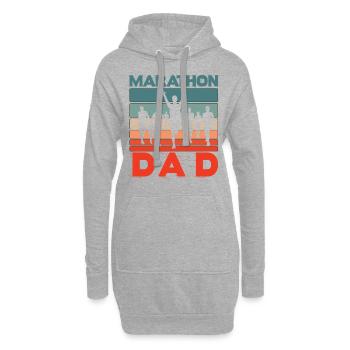 Marathon Papa - Sweat-shirt à capuche long Femme - gris chiné - Devant