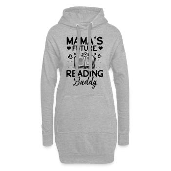 Mama's Future Reading Buddy Buchliebhaber Buch - Hoodie-Kleid - Grau meliert - Vorne