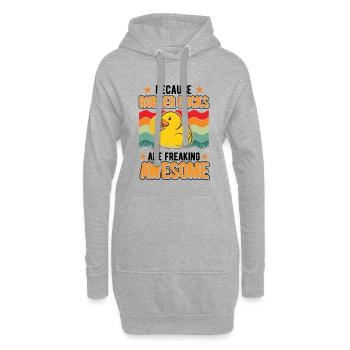 Parce que les canards en caoutchouc sont impressionnants - Sweat-shirt à capuche long Femme - gris chiné - Devant