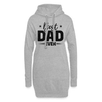 Bester Vater aller Zeiten Vatertag Papa zitiert - Hoodie-Kleid - Grau meliert - Vorne