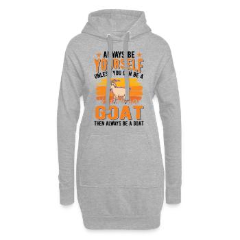 Chèvre Chèvre Chèvre Hôte Chèvre - Sweat-shirt à capuche long Femme - gris chiné - Devant
