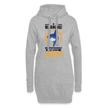 Mondfisch Mola Mola Poisson-lune - Sweat-shirt à capuche long Femme - gris chiné - Devant