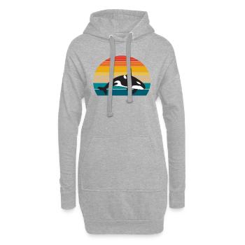 Orca Whale Gifts - Hoodie-Kleid - Grau meliert - Vorne
