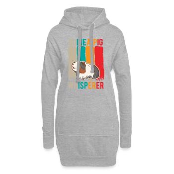Cochon d’Inde Whisperer Meerschweinchen Flüsterer - Sweat-shirt à capuche long Femme - gris chiné - Devant