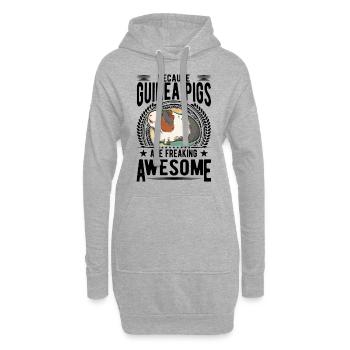 Cochon d’Inde Cadeau Cochon d’Inde - Sweat-shirt à capuche long Femme - gris chiné - Devant