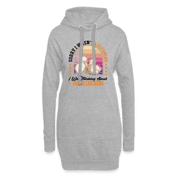 Silk Chicken Cadeau Silke Chicken - Sweat-shirt à capuche long Femme - gris chiné - Devant