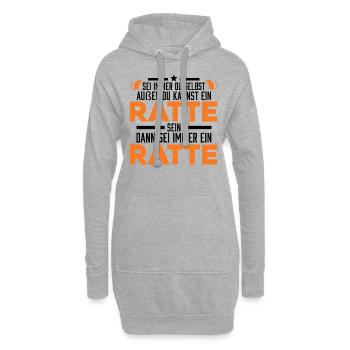 Sei immer du selbst Außer du kannst ein Ratte - Hoodie-Kleid - Grau meliert - Vorne