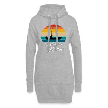 Reel Cool Maman Fishing Gifts - Hoodie-Kleid - Grau meliert - Vorne