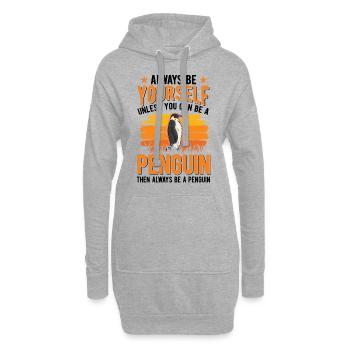 Pingouin Pinguin - Sweat-shirt à capuche long Femme - gris chiné - Devant