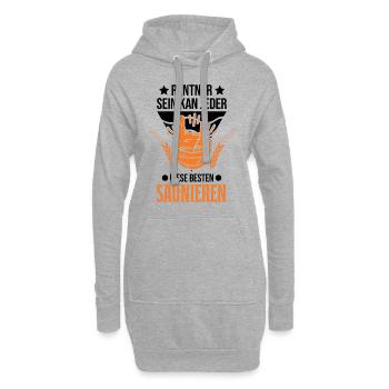 Sauna Rentner Saunieren Opa Saunagänger - Hoodie-Kleid - Grau meliert - Vorne