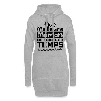 Elue meilleure maman du monde - Sweat-shirt à capuche long Femme - gris chiné - Devant