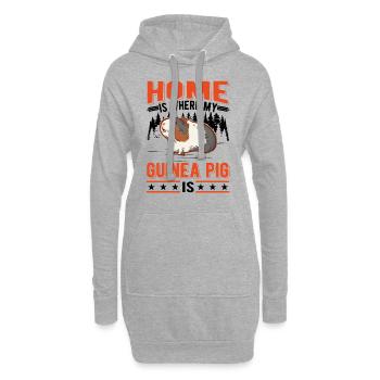 Cochon d’Inde maison Cochon d’Inde - Sweat-shirt à capuche long Femme - gris chiné - Devant