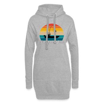 Lake of the Woods Fishing Spot - Hoodie-Kleid - Grau meliert - Vorne