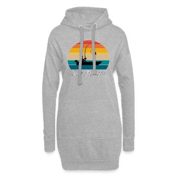Lieu de pêche du lac Michigan - Sweat-shirt à capuche long Femme - gris chiné - Devant