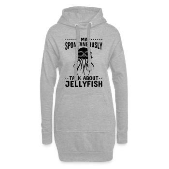 Je peux dire spontanément Jellyfish Lover Jellyfish - Sweat-shirt à capuche long Femme - gris chiné - Devant