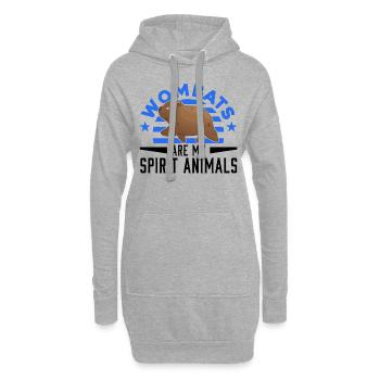 Les wombats sont mes animaux spirituels - Sweat-shirt à capuche long Femme - gris chiné - Devant