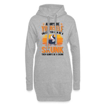 Soyez toujours vous-même à moins que vous ne puissiez être une Skunk - Sweat-shirt à capuche long Femme - gris chiné - Devant