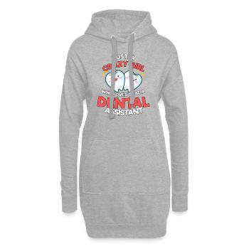 Zahnarzt Zahnarzthelferin Beruf Praxis I Geschenk - Hoodie-Kleid - Grau meliert - Vorne