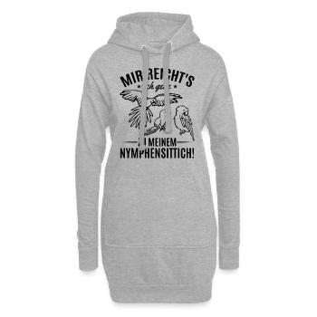 Mir Reicht's Ich Gehe Zu Meinem Nymphensittich - Hoodie-Kleid - Grau meliert - Vorne