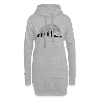 Mähroboter Evolution Mond Rasenroboter - Hoodie-Kleid - Grau meliert - Vorne