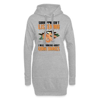 Corn Snake Cadeau Corn Snake - Sweat-shirt à capuche long Femme - gris chiné - Devant