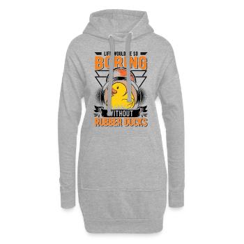 Canard en caoutchouc Cadeau Canard Grinçant Canard Bain Canard - Sweat-shirt à capuche long Femme - gris chiné - Devant