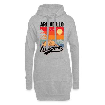 Gürteltier Flüsterer Tatou Chuchoteur - Sweat-shirt à capuche long Femme - gris chiné - Devant