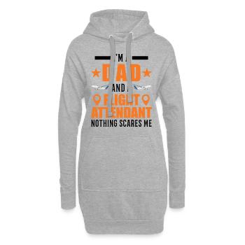 Agent de bord Père Agent de bord Père - Sweat-shirt à capuche long Femme - gris chiné - Devant