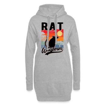 Rattenflüsterer Ratte Geschenk - Hoodie-Kleid - Grau meliert - Vorne