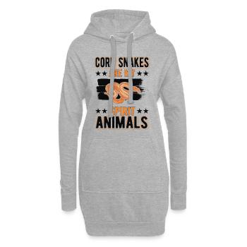 Corn Snake Gift Spirit Animal Corn Snake - Sweat-shirt à capuche long Femme - gris chiné - Devant