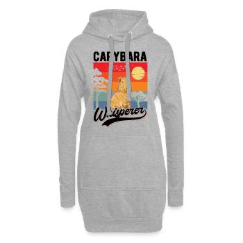 Capybara Flüsterer Capybara Whisperer - Hoodie-Kleid - Grau meliert - Vorne