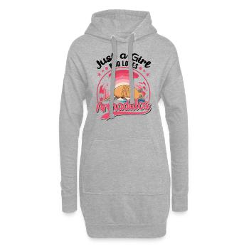 Tatou Fille Tatou - Sweat-shirt à capuche long Femme - gris chiné - Devant