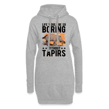 La vie serait si ennuyeuse sans Tapirs - Sweat-shirt à capuche long Femme - gris chiné - Devant