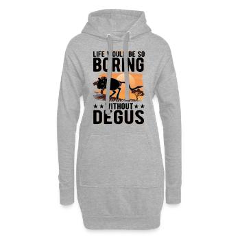 La vie serait si ennuyeuse sans Degus - Sweat-shirt à capuche long Femme - gris chiné - Devant