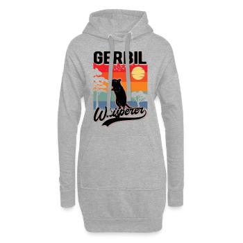 Gerbil Flüsterer Gerbil Whisperer Rennmaus - Hoodie-Kleid - Grau meliert - Vorne