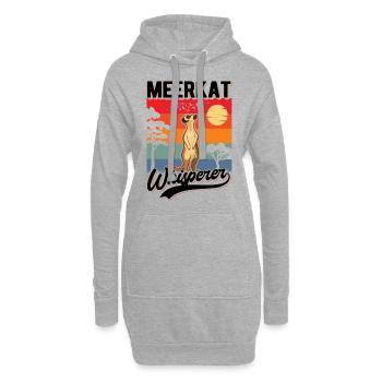 Erdmännchen Flüsterer Meerkat Whisperer - Sweat-shirt à capuche long Femme - gris chiné - Devant