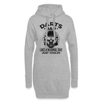 Dart Papa comme un papa normal juste plus cool - - Sweat-shirt à capuche long Femme - gris chiné - Devant