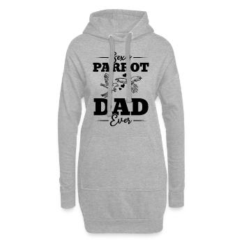 Sexy Papagei Dad Ever Papagei Vogel - Hoodie-Kleid - Grau meliert - Vorne