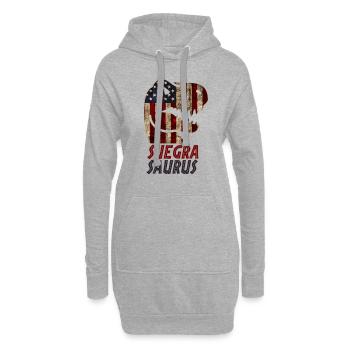 Patriotic Suegra Dinosaur - Hoodie-Kleid - Grau meliert - Vorne