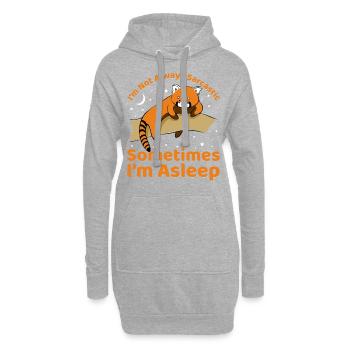 Je ne suis pas toujours sarcastique parfois je dors - Sweat-shirt à capuche long Femme - gris chiné - Devant