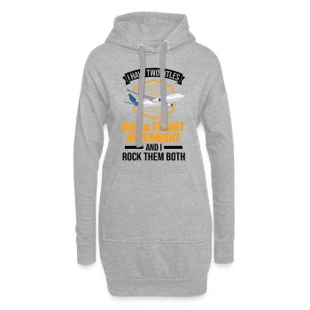 Agent de bord Père Agent de bord Père - Sweat-shirt à capuche long Femme - gris chiné - Devant
