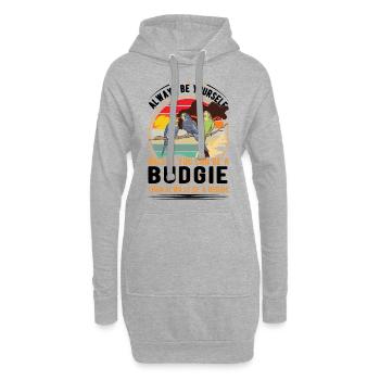 Soyez toujours vous-même à moins que vous ne puissiez être une perruche - Sweat-shirt à capuche long Femme - gris chiné - Devant