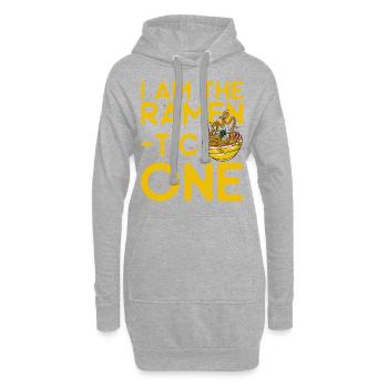 I am the Ramen tic one - Hoodie Dress - heather grey - Front