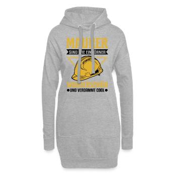 Maurer Einhorn Mauerer Maurermeister - Hoodie-Kleid - Grau meliert - Vorne