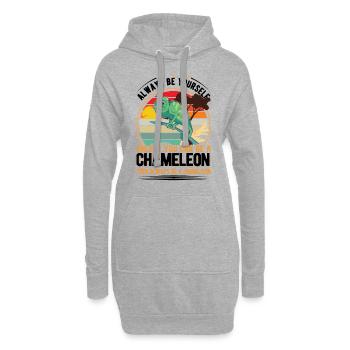 Chameleon Gift Chameleon - Hoodie Dress - heather grey - Front