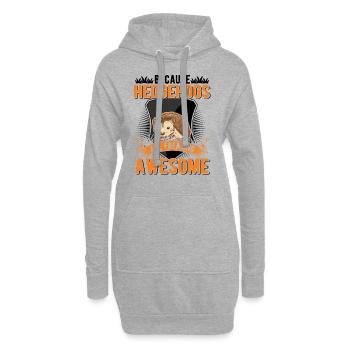 Parce que les hérissons sont effrayants Igel - Sweat-shirt à capuche long Femme - gris chiné - Devant
